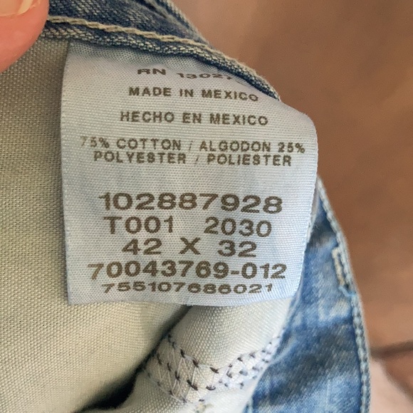 Relisted Lee carpenter loose fit straight leg retro stone men’s jean 42 x 32 - Picture 16 of 16